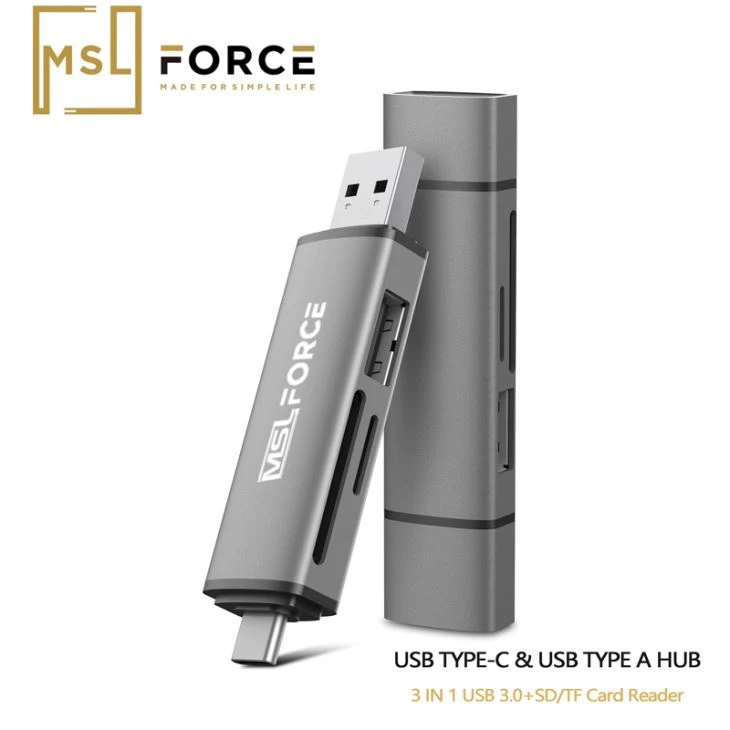 Siopa Ar-lein MSLFORCE | Darllenydd Cerdyn USB Hub 3.0 Darllenydd Cerdyn OTG USB Math-C