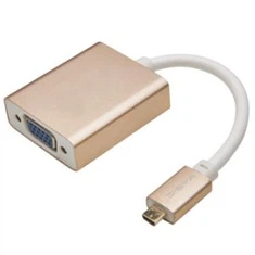 Cyflenwr OEM personol yn Tsieina egnïol eurog 1080P HDMI microfusnesau i VGA trawsnewidydd gwrywaidd benywaidd addasydd fideo ceblau gyda mewnbwn sain Stereo 3.5mm-Black ar gyfer y ddyfais HDMI meicro, cebl darn 20CM