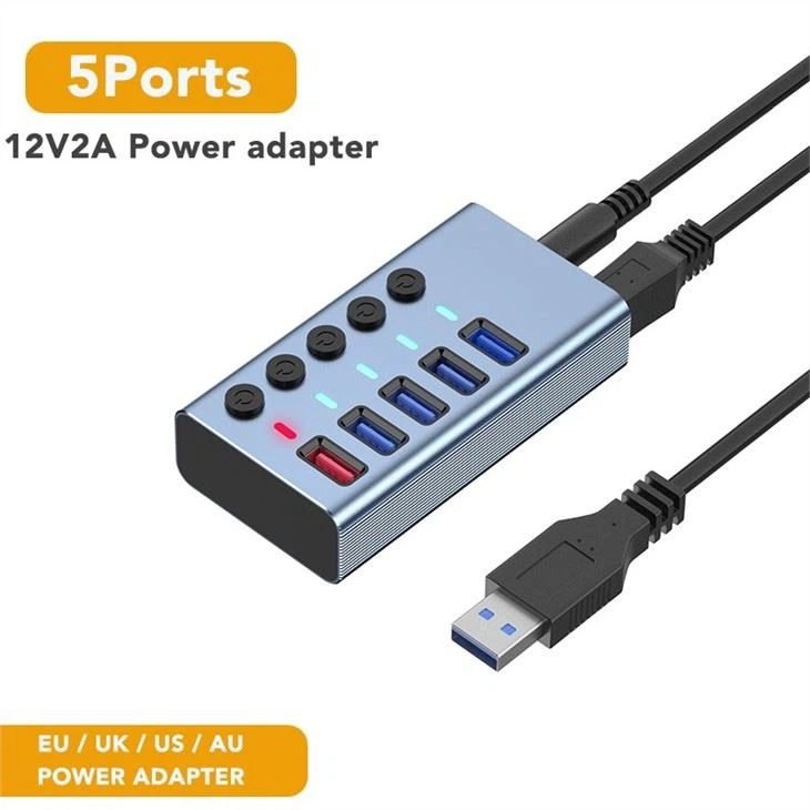 MSLFORCE 10Ports USB3.0 HUB Charging Station