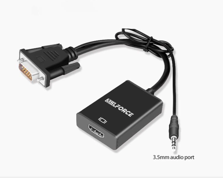 Vga To Hdmi Converter With Audio And Usb For Power