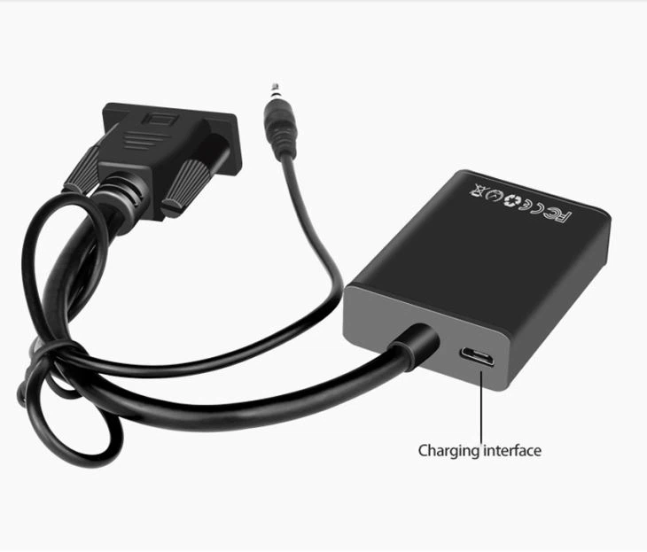 Vga To Hdmi Converter With Audio And Usb For Power