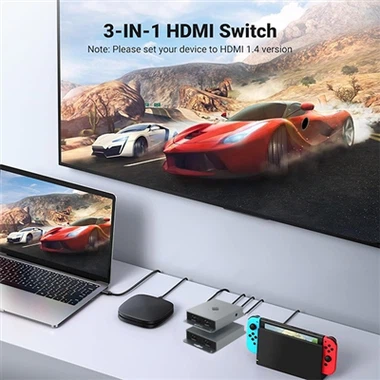 Switsh HDMI Deugyfeiriadol A Blwch Hollti