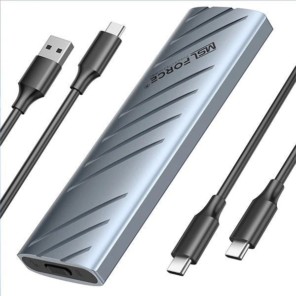 Amgaead NVME NGFF SSD Gyriannau Caled Alwminiwm USB Ar gyfer Gliniaduron